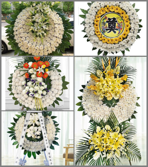 四川成都彭州市濛阳镇三湾村花圈速递